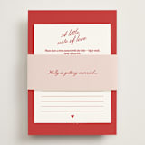 "Club Amore" - Bridal Shower Invitations in Ruby by Helena Vitto - Assembled with Belly Band