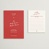 "Club Amore" - Bridal Shower Invitations in Ruby by Helena Vitto - Matching Enclosure Card