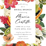 "Tropical Brunch" - Bridal Shower Invitations in Coral by Susan Moyal - Detail