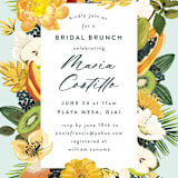 "Tropical Brunch" - Bridal Shower Invitations in Mint by Susan Moyal - Detail