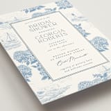 "Coastal Toile" - Bridal Shower Invitations in Sea by Jenna Holcomb - Detail
