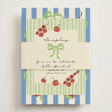 "Petit Pomodoro" - Bridal Shower Invitations in Lime by Jackie Crawford - Assembled with Belly Band