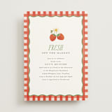 "So Berry Sweet" - Bridal Shower Invitations in Strawberry by Itsy Belle Studio - Front