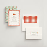 "So Berry Sweet" - Bridal Shower Invitations in Strawberry by Itsy Belle Studio - Assembled