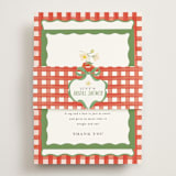 "So Berry Sweet" - Bridal Shower Invitations in Strawberry by Itsy Belle Studio - Assembled with Belly Band