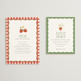 "So Berry Sweet" - Bridal Shower Invitations in Strawberry by Itsy Belle Studio - Matching Enclosure Card