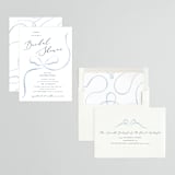 "Bow" - Bridal Shower Invitations in Dusty Blue by Corinne Malesic - Assembled