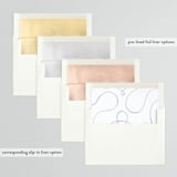 "Bow" - Bridal Shower Invitations in Dusty Blue by Corinne Malesic - Envelope Liner Options