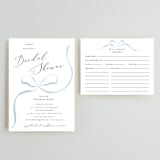 "Bow" - Bridal Shower Invitations in Dusty Blue by Corinne Malesic - Matching Enclosure Card