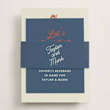 "Giddy Up" - Bridal Shower Invitations in Cobalt by Erin Hodges - Assembled with Belly Band