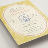 "Coastal Drift" - Bridal Shower Invitations in Caribbean Citrus by Pixel and Hank - Detail