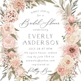 "Boho Botanical " - Bridal Shower Invitations in Blush by Susan Moyal - Detail