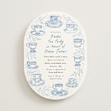 "Tea Cup Party" - Bridal Shower Invitations in Periwinkle by Alethea and Ruth - Front