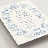 "Tea Cup Party" - Bridal Shower Invitations in Periwinkle by Alethea and Ruth - Detail