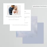 "watercolor flowers crest" - Bridal Shower Invitations in Dusty Blue by Cass Loh - Back of Card