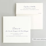 "watercolor flowers crest" - Bridal Shower Invitations in Dusty Blue by Cass Loh - FREE Recipient Addressing