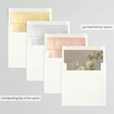 "watercolor flowers crest" - Bridal Shower Invitations in Dusty Blue by Cass Loh - Envelope Liner Options