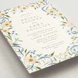 "Wildflower Wreath" - Bridal Shower Invitations in Something Blue by Erin L. Wilson - Detail