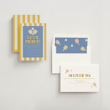 "Vintage Pickle" - Bridal Shower Invitations in Sunflower by Vera Lim - Assembled