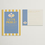 "Vintage Pickle" - Bridal Shower Invitations in Sunflower by Vera Lim - Matching Enclosure Card