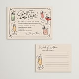 "cheers to a happy couple" - Bridal Shower Invitations in Creme by Anastasia Makarova - Matching Enclosure Card