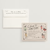 "cheers to a happy couple" - Bridal Shower Invitations in Creme by Anastasia Makarova - Invitation with Envelope