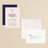 "Tacos & Tequila" - Bridal Shower Invitations in Blush by Janelle Kelly - Assembled