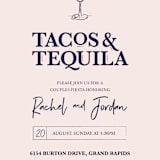 "Tacos & Tequila" - Bridal Shower Invitations in Blush by Janelle Kelly - Detail