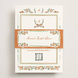 "Blooms" - Bridal Shower Invitations in Hibiscus by Creo Study - Assembled with Belly Band
