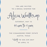 "Augusta" - Bridal Shower Invitations in Bluebell by Megan Davis - Detail