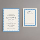 "Augusta" - Bridal Shower Invitations in Bluebell by Megan Davis - Matching Enclosure Card