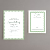 "Augusta" - Bridal Shower Invitations in Clover by Megan Davis - Matching Enclosure Card