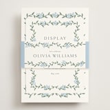 "Simple Garland" - Bridal Shower Invitations in Sky by Christy Hy Lee - Assembled with Belly Band