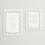 "Simple Garland" - Bridal Shower Invitations in Sky by Christy Hy Lee - Matching Enclosure Card