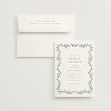 "Simple Garland" - Bridal Shower Invitations in Sky by Christy Hy Lee - Invitation with Envelope
