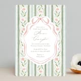 "Wildflower Ribbon" - Bridal Shower Invitations in Moss by Jackie Crawford - Front