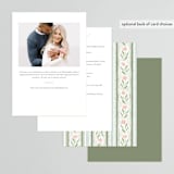 "Wildflower Ribbon" - Bridal Shower Invitations in Moss by Jackie Crawford - Back of Card Options