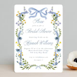 "Hand Painted" - Bridal Shower Invitations in Bluebell by Petra Kern - Front