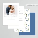 "Hand Painted" - Bridal Shower Invitations in Bluebell by Petra Kern - Back of Card Options