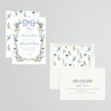 "Hand Painted" - Bridal Shower Invitations in Bluebell by Petra Kern - Assembled