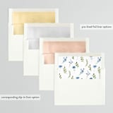 "Hand Painted" - Bridal Shower Invitations in Bluebell by Petra Kern - Envelope Liner Options