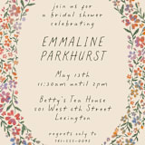"Wildflowers" - Bridal Shower Invitations in Confetti by 2birdstone - Detail