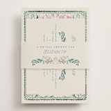 "Book Cover" - Bridal Shower Invitations in Evergreen by Petra Kern - Assembled with Belly Band