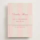 "Campania" - Bridal Shower Invitations in Ballet Fragola by Megan Davis - Assembled with Belly Band