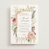 "Organic Florals" - Bridal Shower Invitations in Blush by Susan Moyal - Front