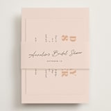 "Let's Brunch" - Bridal Shower Invitations in Petal by Sandra Picco Design - Assembled with Belly Band