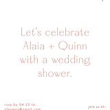 "Alaia" - Bridal Shower Invitations in Verona Sunset by Blustery August - Detail