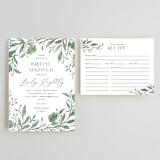 "Hyde Park" - Bridal Shower Invitations in Meadow by Melanie Kosuge - Matching Enclosure Card