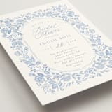 "French Blue" - Bridal Shower Invitations in Periwinkle by Joanna Griffin - Detail