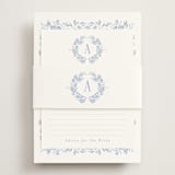 "French Blue" - Bridal Shower Invitations in Periwinkle by Joanna Griffin - Assembled with Belly Band